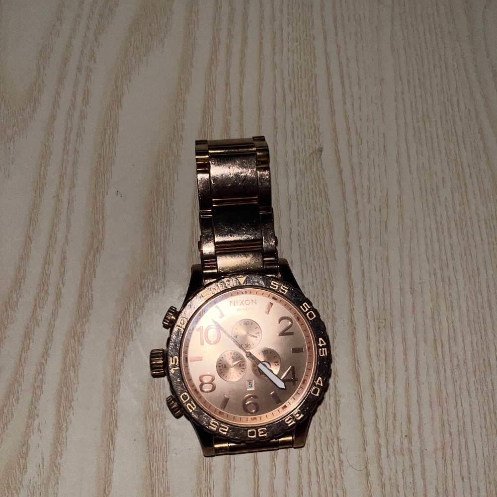 Rose gold watch